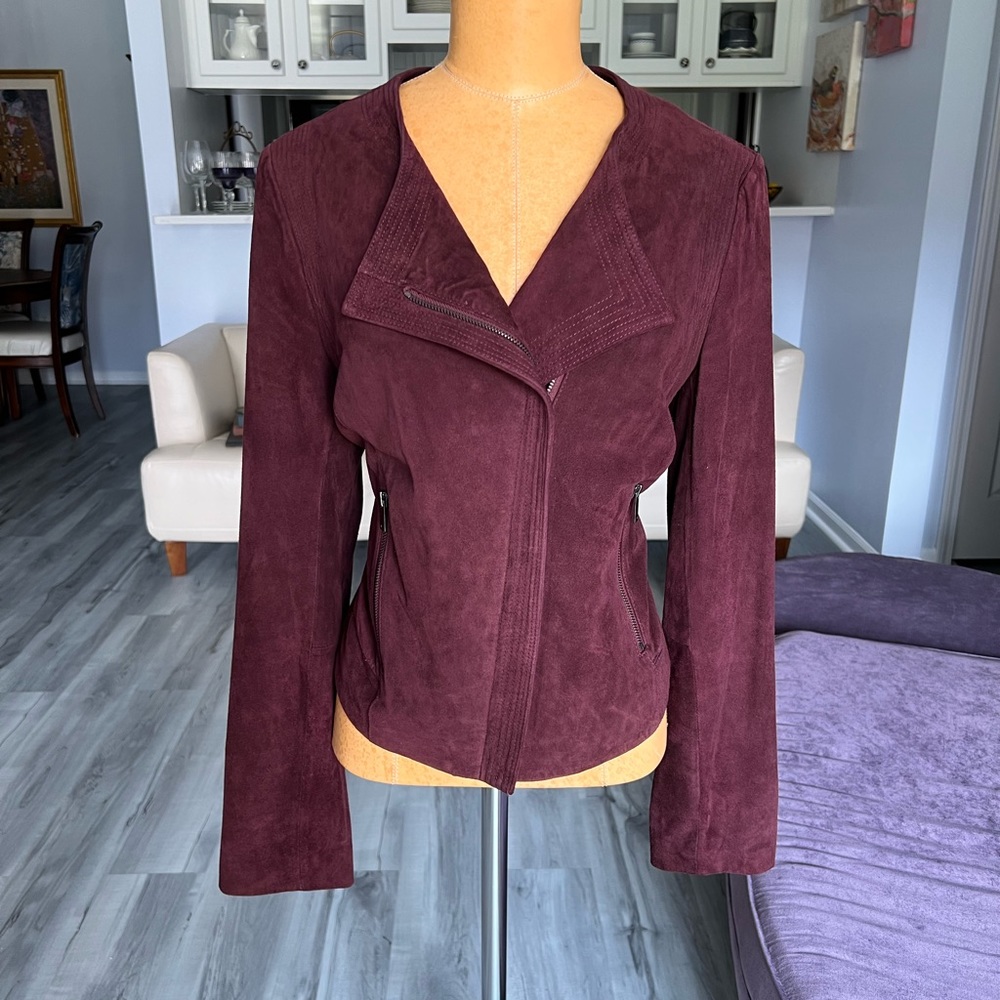 Ann Taylor suede Moto jacket